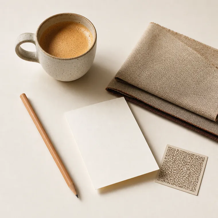 Photorealistic image of coffee, a pencil and a note supporting app development